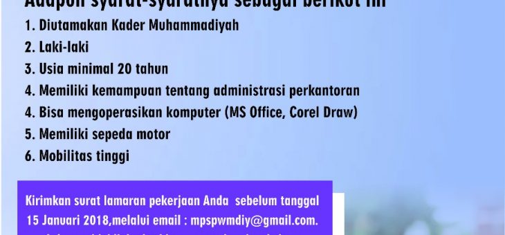 Rekrutmen Sekretaris Eksekutif (SE) MPSPWMDIY